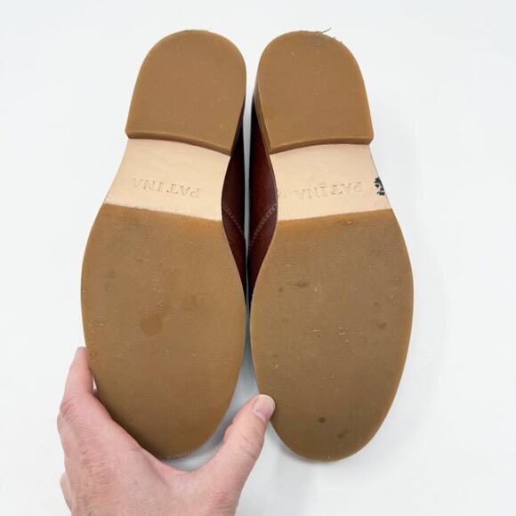 Patina Brown Leather Loafers Women's Size 8.5 EUC Slip On Handmade in Mexico - Picture 6 of 9